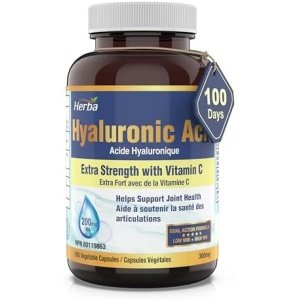 Herba Hyaluronic Acid Supplement 200mg - 100 Vegetable Capsules | Hyaluronic