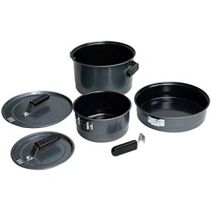 Coleman 6-Piece Steel Family Camping Cookware Set Includes Frying Pan Sauce Pan