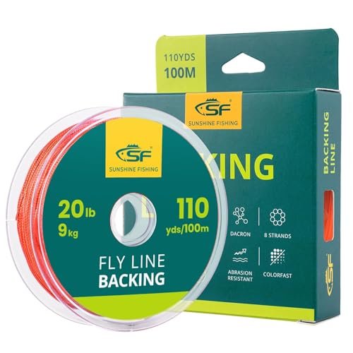 SF Fly Line Backing for Fly Fishing Braided 20/30LB Polyester Trout Salmon